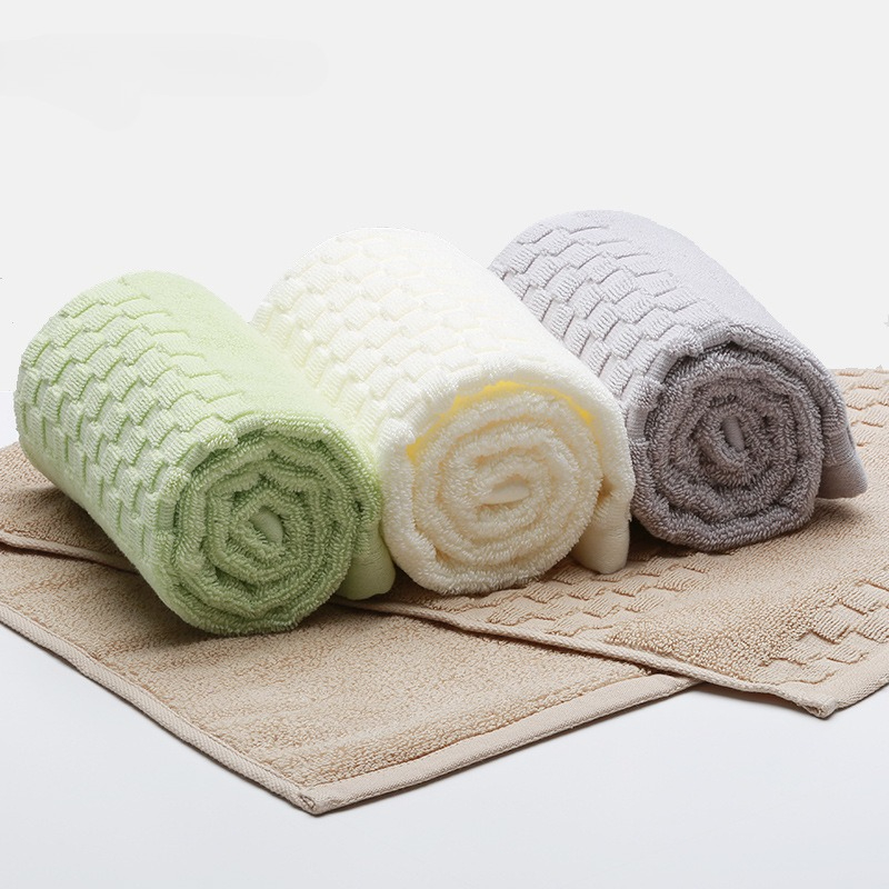 Home Textiles Face Towel - 1PC ソフト純綿ハンドタオル無地フェイスタオル吸収性バスルームシャワーギフトタオルホームテキスタイル用品