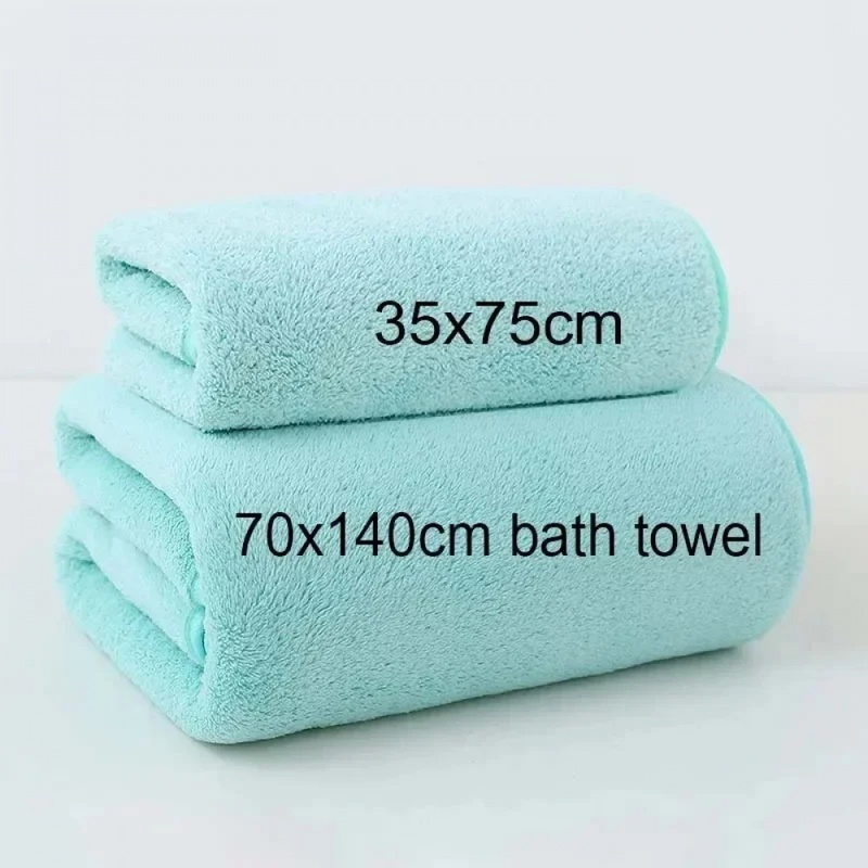 厚手のコーラルフリース製タオルセット。柔らかく吸水性に優れた - Home Textiles Face Towel のレビューと価格
