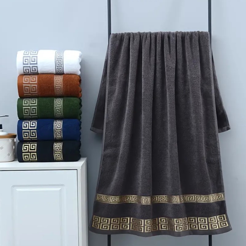 特大バスタオル 140x70cm ブラック グリーン ホワイ - Home Textiles Face Towel のレビューと価格