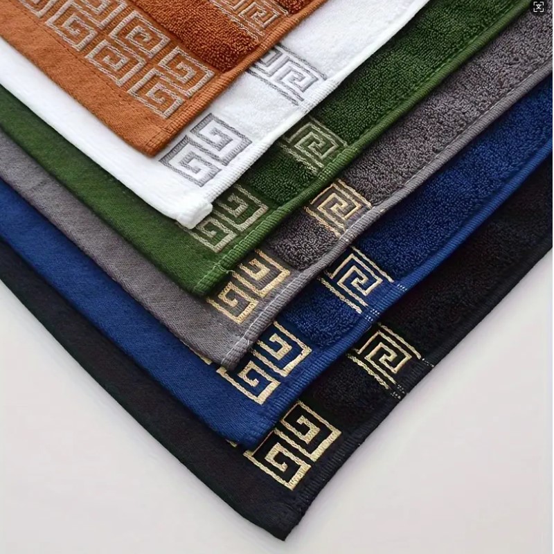 特大バスタオル 140x70cm ブラック グリーン ホワイ - Home Textiles Face Towel のレビューと価格