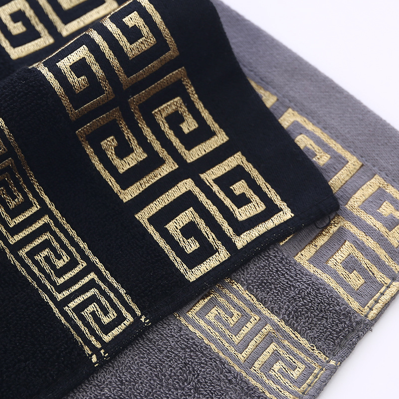 特大バスタオル 140x70cm ブラック グリーン ホワイ - Home Textiles Face Towel のレビューと価格