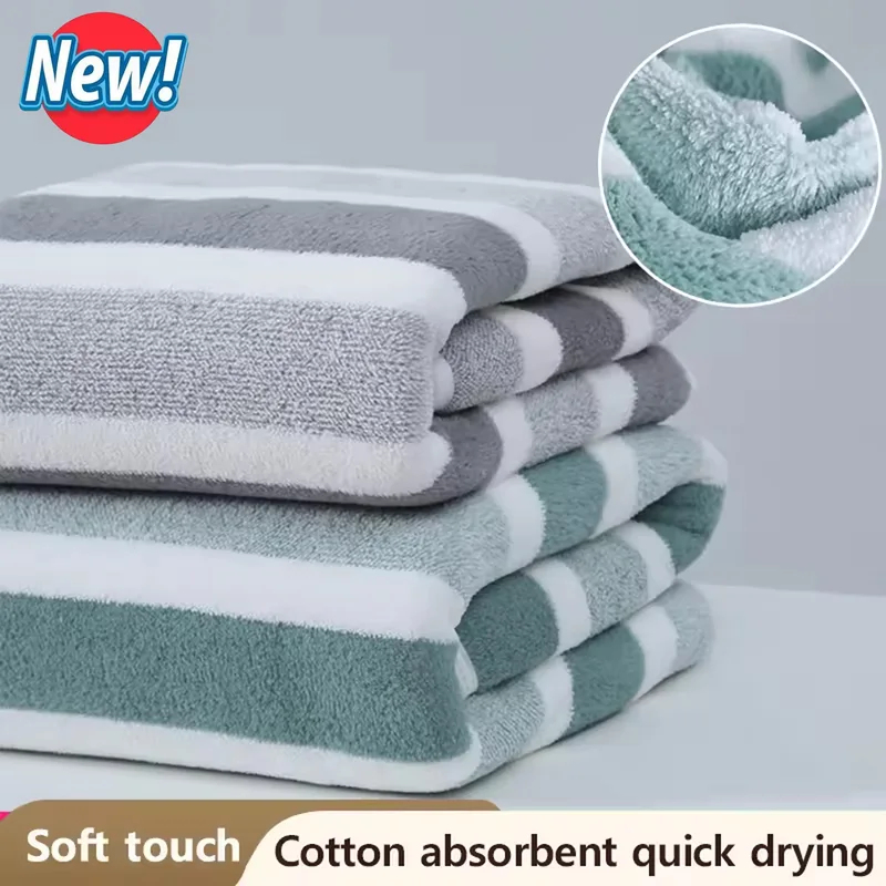 2026年新作 1枚入り ストライプ柄フェイスタオル 厚手  - Home Textiles Face Towel のレビューと価格