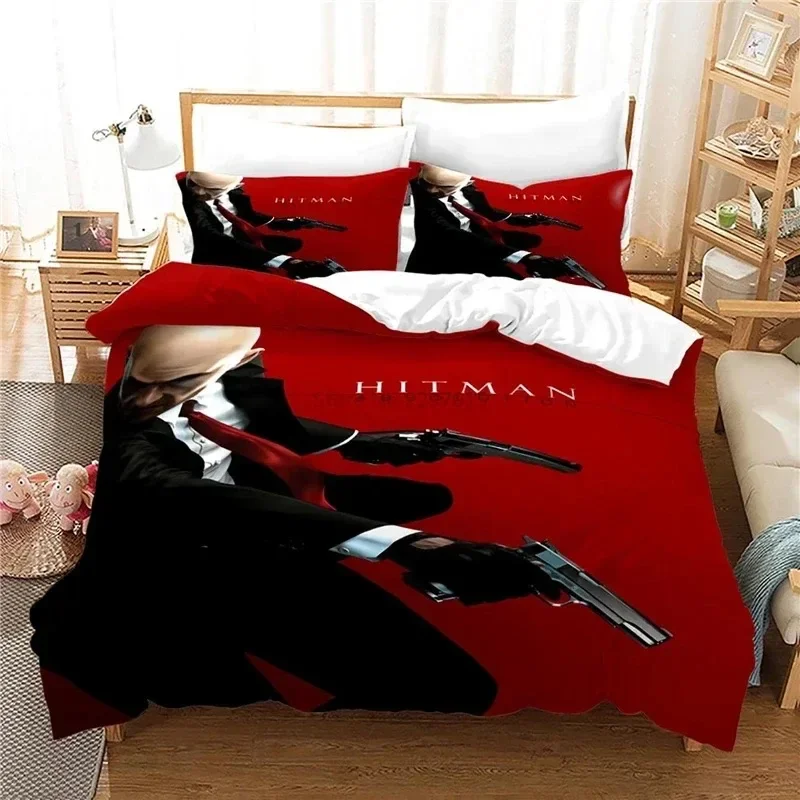 「ヒットマン・キラー」3Dプリントのベッドリネンセット。掛け - Home Textiles Sale のレビューと価格